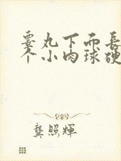 睾丸下面长了一个小肉球硬硬的