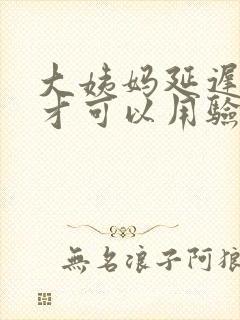 大姨妈延迟多久才可以用验孕棒