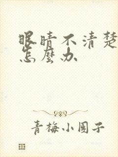 眼睛不清楚模糊怎么办