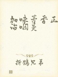 加味藿香正气丸治咽炎封面