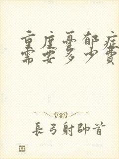 重度忧郁症治疗需要多少费用