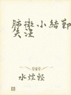肺微小结节会消失没