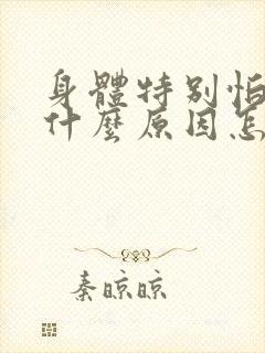 身体特别怕冷是什么原因怎么调理