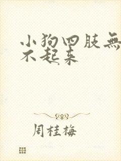 小狗四肢无力站不起来