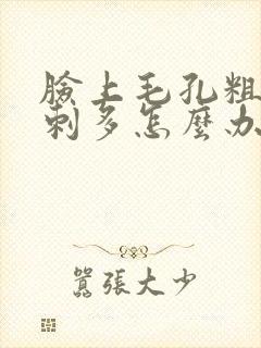 脸上毛孔粗大粉刺多怎么办