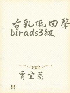 右乳低回声结节birads3级