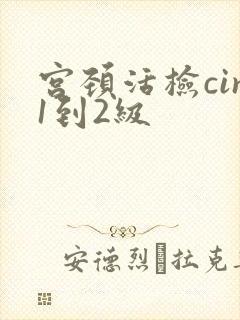 宫颈活检cin1到2级
