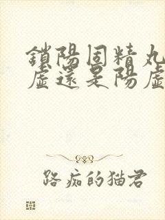 锁阳固精丸是阴虚还是阳虚
