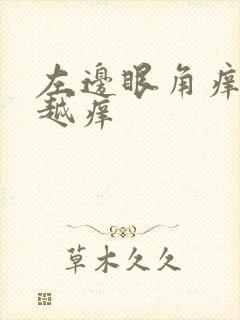 左边眼角痒越揉越痒
