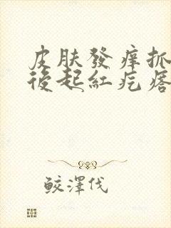 皮肤发痒抓了之后起红疙瘩是怎么回事封面