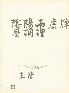 阴阳两虚脾虚怎么调理封面
