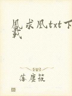 凤求凰txt下载封面
