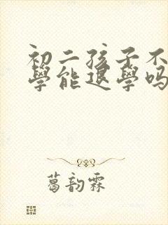 初二孩子不想上学能退学吗封面