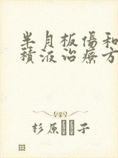 半月板伤和膝盖积液治疗方法封面