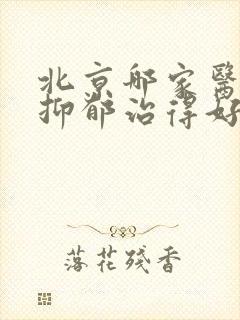 北京哪家医院治抑郁治得好