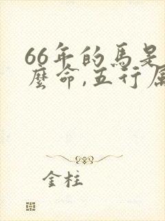 66年的马是什么命,五行属性