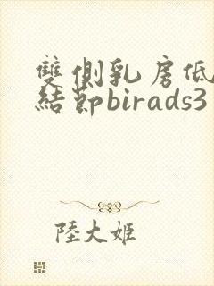 双侧乳房低回声结节birads3