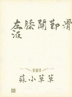 左膝关节滑囊积液