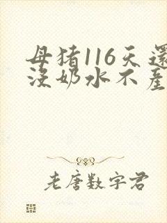 母猪116天还没奶水不产