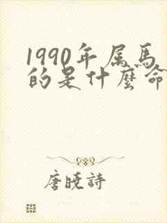 1990年属马的是什么命五行