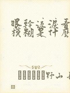 眼干流泪看东西模糊是什么原因