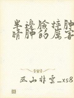 半边脸摔肿了眼睛肿的厉害