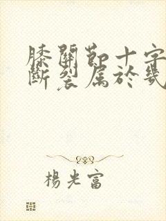 膝关节十字韧带断裂属于几级伤残