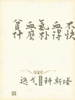 贫血气血不足吃什么补得快