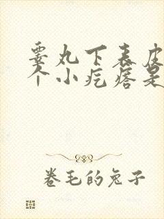 睾丸下表皮上有个小疙瘩是怎么回事