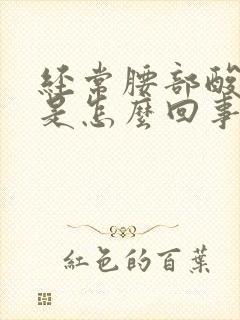 经常腰部酸背疼是怎么回事