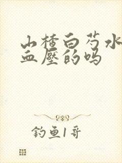 山楂白芍水是降血压的吗