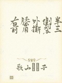 右膝外侧半月板前角撕裂三度