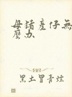 母猪产仔无奶怎么办