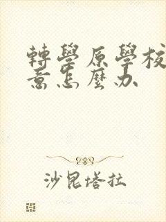 转学原学校不同意怎么办