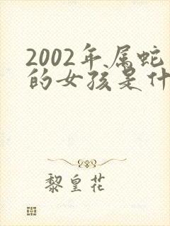2002年属蛇的女孩是什么命