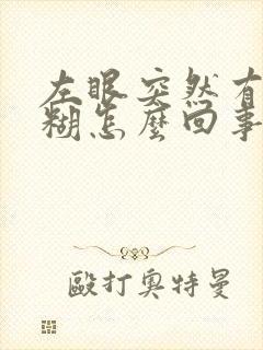 左眼突然有点模糊怎么回事