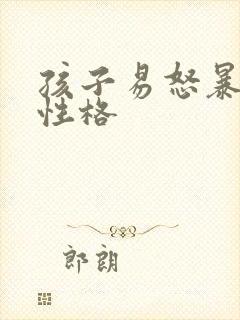 孩子易怒暴躁的性格