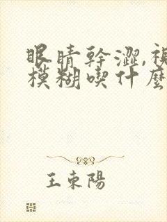 眼睛干涩,视物模糊吃什么药
