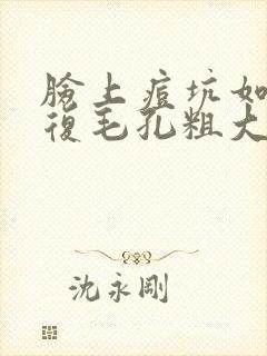 脸上痘坑如何修复毛孔粗大