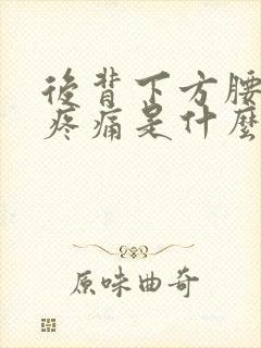 后背下方腰上方疼痛是什么原因