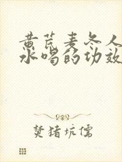 黄芪麦冬人参泡水喝的功效