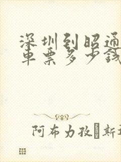 深圳到昭通大巴车票多少钱