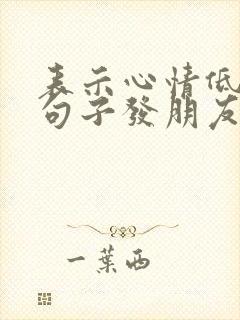 表示心情低落的句子发朋友圈