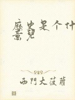 历史是个什么玩意儿