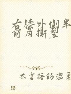 右膝外侧半月板前角撕裂