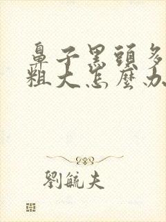 鼻子黑头多毛孔粗大怎么办