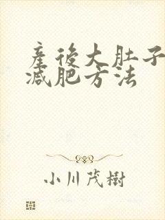 产后大肚子怎样减肥方法