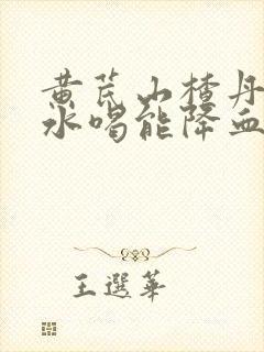黄芪山楂丹参泡水喝能降血压吗