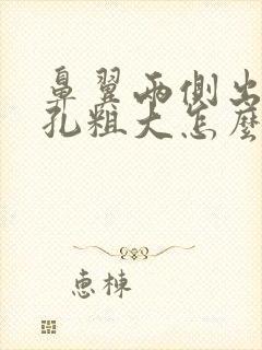 鼻翼两侧出油毛孔粗大怎么办