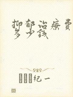 抑郁治疗费用要多少钱封面